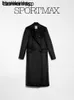 Alpaca Coat Maxmaras Wool Coat Samma material ((slutval) SportMax Autumn/Winter Women's Breasted Fleece 2016043306
