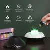 KINSCOTER Volcanic Aroma Diffuser Essential Oil Lamp 130ml USB Portable Air Humidifier with Color Flame Night Light 240109