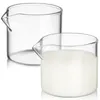 Servis uppsättningar 2st Glass Milk burkar sås containrar Candy Storage Pots Western Cups