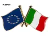 European Union Italy Flag Lapel Pin Flag Badge Lapel Pins Badges Brooch XY007354286261