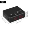 Högtalare Hyasia Digital Alarm Clock Bluetooth Högtalare USB LED Subwoofer Alarm Clock Audio FM Radio TF Wireless Högtalare Bluetooth 4.2 AUX