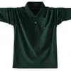 XS-5XL Vêtements de sport à la mode de haute qualité -Design Polos pour hommes Chemises à manches longues 100% coton Polos décontractés Homme Revers Mâle Tops 240109