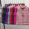 Sweatshirts Ultra mince doudoune légère chaude gilet femme sans manches recadrée doudoune gilet doublure femme hiver manteau printemps 2023