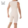 Bodysuit Men viktminskning Formear Full Body Shapers Slimming Plus Size Open Crotch Abdomen Shaper midjetränare Underkläder S-6XL 240110