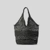 Shoulder Bags Casual Hollow Str Women Shoulder Bags Paper Woven Lady Handbags Handmade Summer Beach Large Tote Bag Big Shopper Purses 2023catlin_fashion_bags