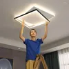 Taklampor geometrisk LED -lampa för vardagsrummet modern enkel hushållsbelysning nordisk sovrum heminredning