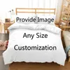 Conjunto de cama personalizado 3D Interessante criativo personalizado capa de edredão com fronha Twin Full Queen King Size POD Drop 240109