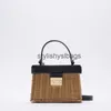 Shoulder Bags ZA Str Bag Customized Vintage Woven Rattan Crossbody Bags Casual Str Handbag Shoulder Beach Bag Clutch Handmadestylishyslbags