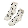 chaussettes pour enfants, automne et hiver, tapis épais pour chambres à coucher, taches de lait résistantes au froid, pantoufles en peluche à tube long en velours de vison, chaussettes post-partum