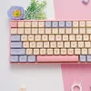 Teclados PBT Keycaps 132 teclas Rosa Cute Keycaps Dye-Sublimation Key Caps XDA Profile Keycap Set para 61/64/68/87/96/104/108 /114 KeyboardL240105