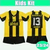 ESPNSPORT 23 24 Penarol Rodriguez Kit Kit koszulka piłkarska Mendez Saravia Rak S Home Yellow Black Child Suit Shirt Football Mundurs