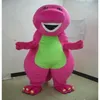 2018 Professione diretta in fabbrica Barney Dinosaur Mascotte Costumi Halloween Cartoon Formato adulto Fancy Dress219H