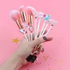 Fırçalar Beyaz Cardcaptor Sakura Makyaj Fırçaları Set Araçları Kit Göz Yuvası Gölgelendirici Göz Farı Döküm Tozu Allık Yumuşak Saç