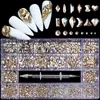 Crystal AB 3D Flatback Glass Nail Rimestones Crystals en forme de fantaisie pierres pour ongles de bricolage décorations d'art 240109