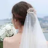 Hair Clips High Quality Simple Wedding Bridal Pearl Leaves Shiny Rhinestone Comb Fashion Bridesmaid Clip Bride Jewelry NA