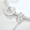 스터드 Miliyalier D 컬러 Moissanite 여자 웨딩 후프 이어링 925 스털링 슬리버 U 자 모양 패스 다이아몬드 테스트 VVS1 GRA 보석 YQ240110