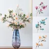 Decorative Flowers Simulation 5-head Clivia Home Decor Artificial Silk Flower Bright-Colored Arrangement Desktop Wedding Ornaments