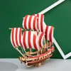 3D trä segelbåt byggstenar Destroyer Merchant Ship Puzzle Boat Model Bricks Diy Creativity Assemble Toy Kids Gift 240110