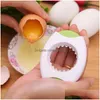 Andra köksverktyg 100st/Lot Home Essential Fashion Egg Creative Cooked Shell Topper Cutter Opener Drop Delivery Garden Dining Bar DHQV6