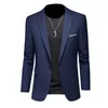 Boutique Fashion Solid Color Highend Brand Casual Business Men's Blazer Groom Wedding Gown Blazers for Men Suit Tops Jacke Coat 240110