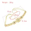 Belts Neovisson Moroccan Fashion Style Belt Square Crystal Waist Chain For Aristocratic Women Arab Bride Dress Gold Color Gift