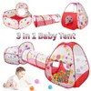 Foldable Baby Toy Tent Playpen 3 In 1 Children Indoor Crawling Tunnel Connected Ocean Ball Pool Outdoor Play Tent House Toy Gift 240109