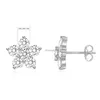 Stud Moissanite 5 Pétala Flor Brincos Ouro Branco Brinco para Mulheres 925 Prata Esterlina Moissanite Brinco de Diamante Presente Jewerly YQ240110