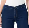 Pantalon en jean extensible et confortable pour femme, taille haute, coupe Slim, avec poche, coton doux, sexe en plein air
