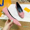 Designer -Women Sandals Womens Flats Slide Metal Leather Slippers Beach Loafers Round Toe Sandals 2024