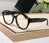 Runde Brillen Brillengestelle Havanna Acetat Gold Metall Brillengestell Optischer Rahmen Damenmode Sonnenbrillengestelle Brillen mit Box