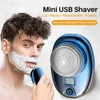 Mini rasoio elettrico da viaggio per uomo tascabile lavabile ricaricabile portatile indolore cordless trimmer coltello viso barba rasoio 240110