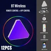 12pcs LED Smart WIFI Triangle Wall Lights - Create an Atmosphere with Music Synchronization & RGB Color Effects for Your Game Room, TV Room, or Bedroom!