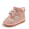 Dziewczęta śnieżne buty śnieżne dżerniszy dysze swobodny ciepłe botki dla dzieci księżniczka japoński styl wszechstronne buty 240109