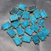 Pendentif Colliers Vente Naturel Bonne Qualité Pierre Brute Bleu Cristal Mode Électro Plaqué Charmes Main Caténaire Collier Accessoire 10 pcs