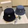 2024韓国秋/冬大人のフルプリントn刺繍2色カウボーイ漁師帽子ファッション汎用性のある女性男性キャップ