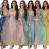 Etniska kläder Arab Dubai broderi Applique Marockan Kaftan Corban Eid Al Adha 2024 Muslim Party Dinner Robe Women Abaya Dress