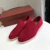 9s With box men woman casual shoes loro piano shoes loafers flat low top suede Cow leather Moccasins summer walk comfort loafer slip on loafer rubber sole flats sneaker