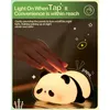 1 pièce Veilleuse Panda Mignon, Lampe de Nuit Animale Nouveauté Squishy LED, Veilleuse à intensité Variable en Silicone de qualité Alimentaire à 3 Niveaux, pour la décoration de la Chambre, Cadeaux Mignons