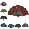 Sequins Dancing Fan Creative Design Peacock Folding Hand Fans Women Stage Performance Prop Multi Color Free Shipping