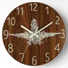壁時計12インチ30cm明るい木製時計リビングルームサイレント家庭用パーソナリティクリエイティブウォッチクォーツドロップ配信otol6