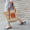 Schoudertassen Casual Rotan Grote Capaciteit Tote Designer Rieten Geweven Dames Handtassen Zomer Strand Bali Str Bag Dame Reizen Grote Mand Pursestylishhandbagsstore