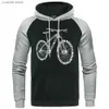 Herrtröjor tröjor mountainbike cykling huva cykel fantastiska män hoodie lös överdimensionerade tröja casual raglan hylsa sportkläder för manlig t240110