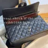 12A Definite Mirror Quality Designer Classic Quilted Double Flap Bag 25cm Medium Genuine Leather Handbags Caviar Lambskin Bags Black Purses Shoulder Chain Box Bag