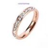 Högkvalitativ utgåva ringar Light Luxury Carter Full Sky Star Ring Womens Instagram Style French Style Steel Non Fading Rose Gold Titanium With Original Box