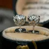 스터드 프리미엄 1.5ct 여성을위한 Moissanite Diamond Stud Earrings Orginal 925 Sterling Silver Jewelry Women Moissanite Earring 2023 YQ240110