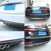 New 10 Fins Rear Shark Chassis Fin Style Curved Bumper Lip Diffuser For BMW F30 F31 F80 Spoiler Universal Car Rear Bumper Lip 2pcs