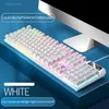 Keyboards Gaming Keyboard USB LED Lighting Effects 104 Keys for Computer PC LED Lighting Keyboard Multimedia Controls GameL240105