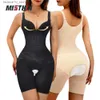 Waist Tummy Shaper MISTHIN Women Bodysuit Full Body Shaper Large Plus Size Intimate Slimming 4XL Girdle Sauna Suits For Weight Loss Opening Crotch Q240110