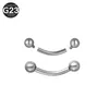 10PC Eyebrow Piercing G23 Banana Barbell 81012mm Internally Threaded Lip Rings 34mm Ball Helix Rook Earrings Jewelry 240109