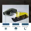 Goggles Glasögon Skjutning Taktisk militär påverkan Lens Dammtät 3 Anti Fan Motorcykelglasögon Locust Sports Outdoor Desert